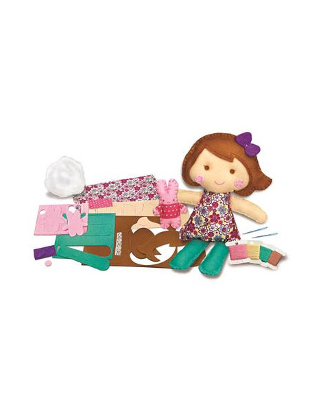 Crea i Cus la Teva Nina i Conillet de Peluix 4M | Kit de Costura