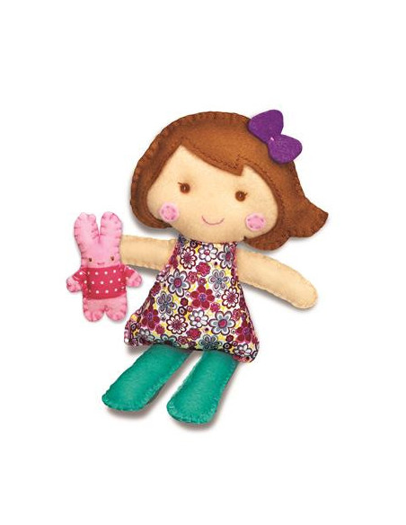 Crea i Cus la Teva Nina i Conillet de Peluix 4M | Kit de Costura