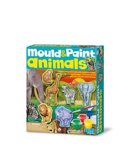 Moldes y Pintura Safari 4M | Manualidad Creativa con Yeso
