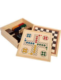 Colección de 7 juegos clásicos Small Foot | Juegos de mesa de madera