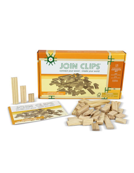 Join Clips 200 bloques de construcción | Ampliación de madera