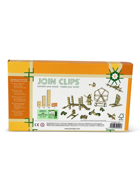 Join Clips 200 bloques de construcción | Ampliación de madera