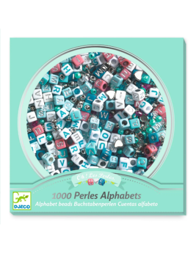 Perlas alfabeto plateadas | Kit de 1.000 perlas