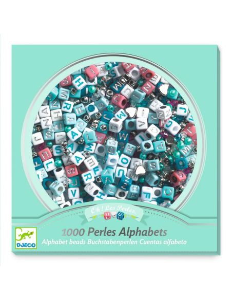Perlas alfabeto plateadas | Kit de 1.000 perlas