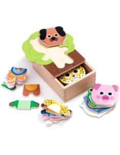 Puzzle de Fusta Arbramix Djeco | 6 animals combinables