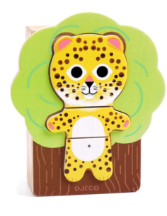 Puzzle de Madera Arbramix Djeco | 6 animales combinables 2