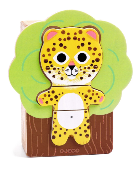 Puzzle de Madera Arbramix Djeco | 6 animales combinables