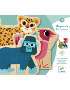 Magnètics Mixanimo Djeco | Joc magnètic d'animals de fusta