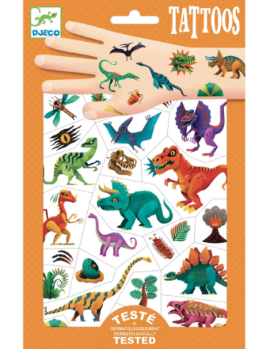 Tatuajes Dinosaurios | Tatuajes temporales infantiles