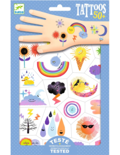 Tatuajes Emojis del tiempo | Tatuajes temporales infantiles