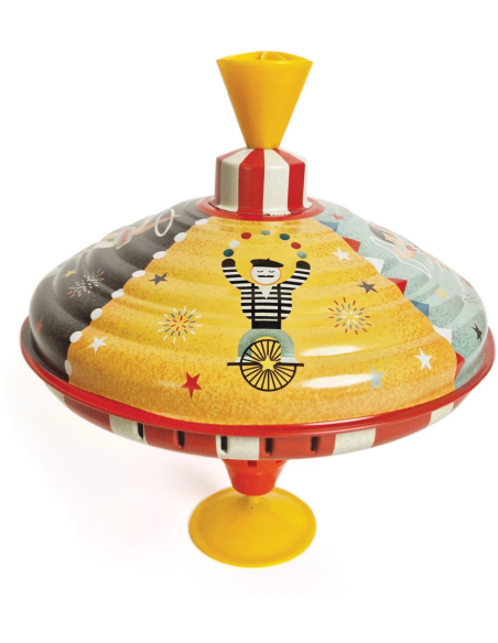 Peonza con sonido suave Circo | Peonza tradicional de metal